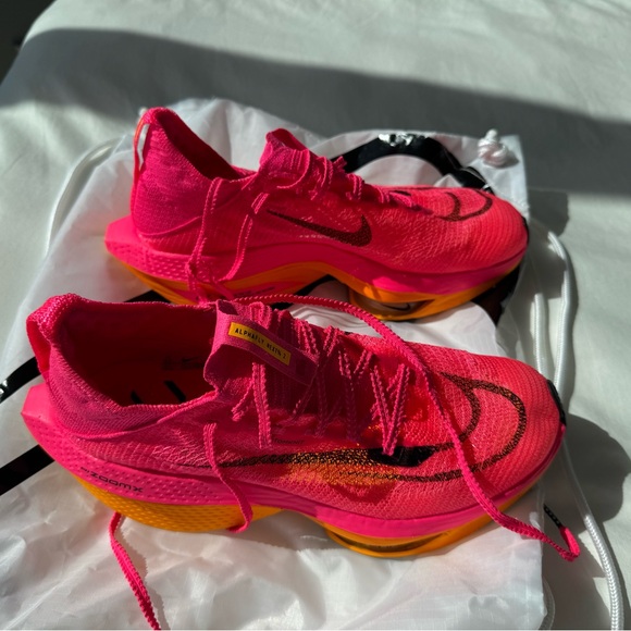 Nike Air Zoom Alphafly Next 2% Hyperlink Pink Laser Orange Women’s size 8.5 - Picture 2 of 7